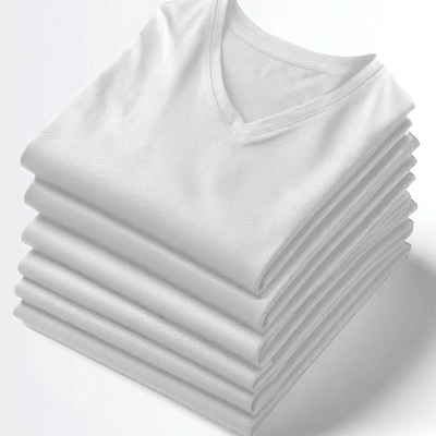 TEMU Men's V-neck T-shirts | Slim Fit For Everyday, Party, Vacation Image