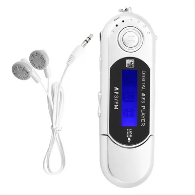 B02B-MP3 Player with Earphone 8GB, Portable Music MP3 USB Player with LCD Screen FM Radio for
