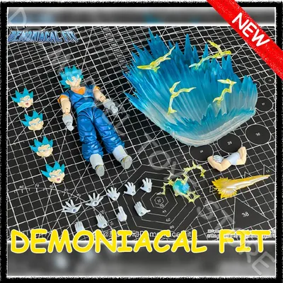 Demoniacal Fit Dragon Ball Z SHF Super Saiyan God Vegito Vegetto Blue Anime Action Figure Figurine