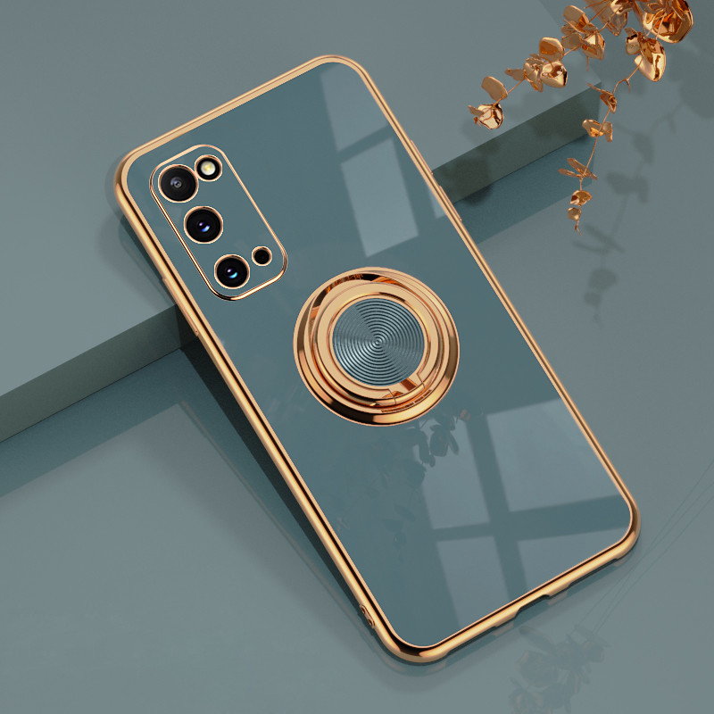 Phone Case For Samsung Galaxy S26 Ultra Plus S25 S24 S23 S22 S21 FE S21 Ultra Plus S20 A14 A53 Back Cover Fashion Plating Ring Holder Solid Colored TPU