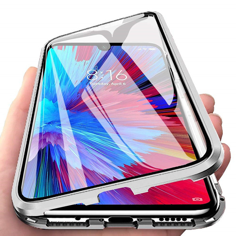 Phone Case For Samsung Galaxy S26 Ultra Plus S24 S23 S22 S21 FE S21 Ultra Plus S20 A14 A34 A54 Full Body Case Magnetic Adsorption Magnetic Double Sided Curved Screen Transparent Tempered Glass Metal