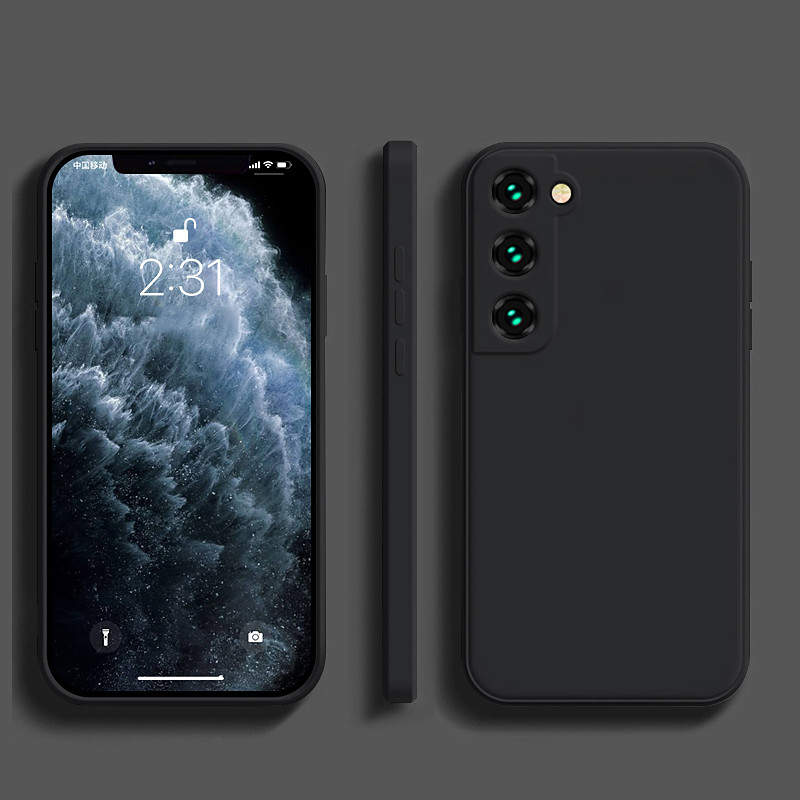 Phone Case For Samsung Galaxy S26 Ultra Plus S25 S24 S23 S22 S21 FE S21 Ultra Plus S20 A13 A12 Liquid Silicone Case Slim Anti-Scratch Soft Edges Solid Colored Silica Gel