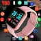 2025 New Y68 Smart Watch Bluetooth Fitness Tracker Sports Watch Heart Rate Monitor Blood Pressure