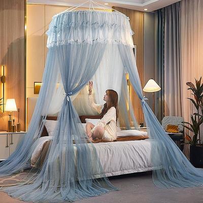 Indoor Princess Top Mosquito Net Bed Canopies Bed Curtains, Universal Size, Easy to Install, Suitable for Children Students Couples