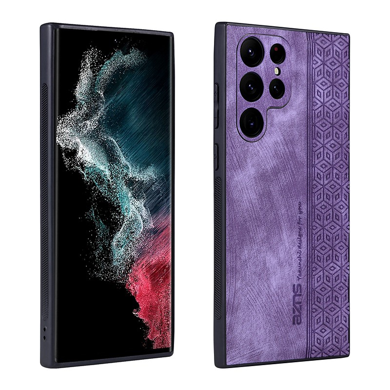 Phone Case For Samsung Galaxy S25 S24 S23 S23 FE S22 S21 Ultra Plus A55 5G A35 5G A25 A15 Back Cover Non-Yellowing Warm Shockproof Retro TPU PU Leather