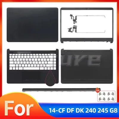 New Case For 14-CF 14-DF 14-DK 14-DP 14S-CR 14S-CF 240 245 G8 LCD Back Cover Front Bezel Palmrest Bottom Case Black