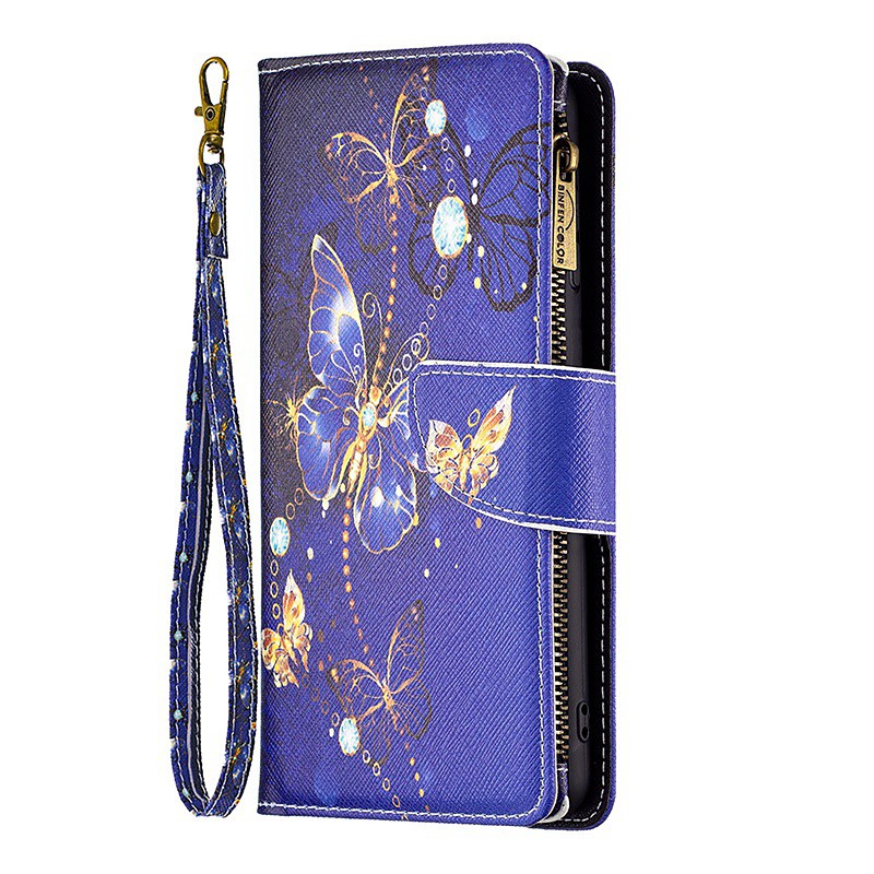 Phone Case For Samsung Galaxy S26 Ultra Plus S25 S24 S23 S22 S23 FE S21 Ultra Plus S20 A35 5G A25 Wallet Case with Stand Holder Zipper with Wrist Strap Retro TPU PU Leather