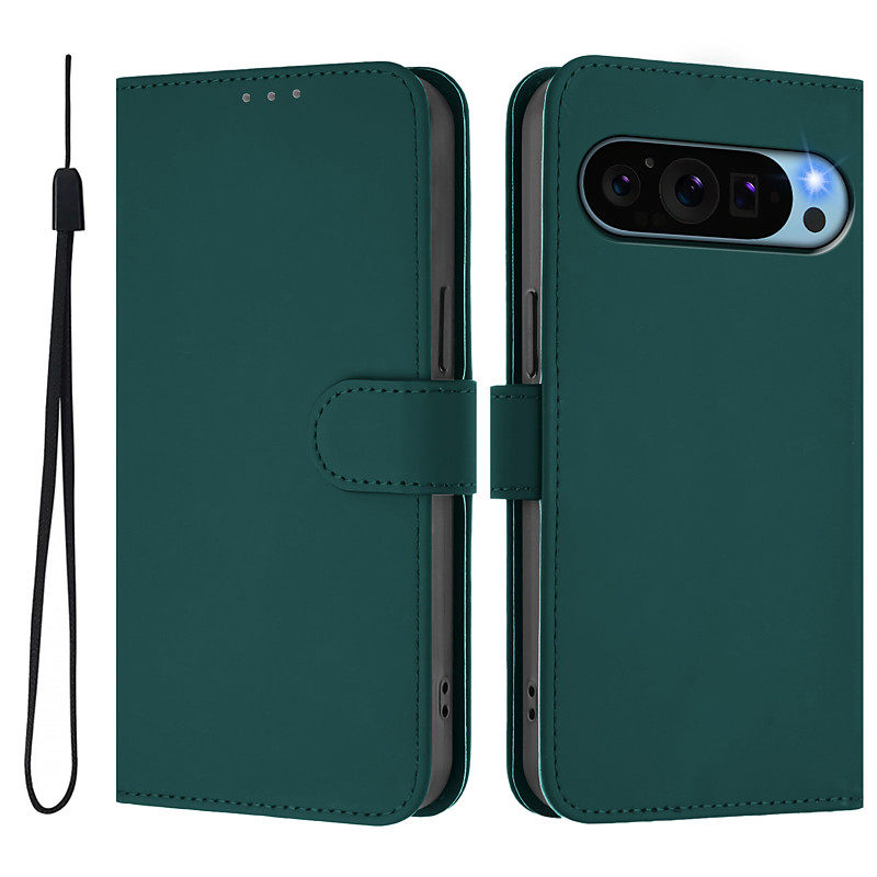 Phone Case For Pixel 9 Pro Pixel 9 Pro XL Pixel 8 Pro Pixel 8 Pixel 9 Pixel 7 Pixel 7 Pro Pixel 6 Pixel 6 Pro Flip Cover with Stand Holder with Wrist Strap Card Slot Retro TPU PU Leather