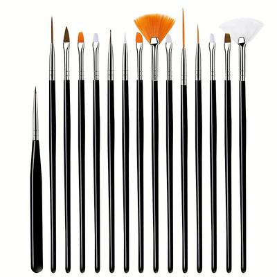 15pcs Fine Detail Paint Brush Set - Miniature Paint Brush For Detailing Art Painting - Acrylic, Watercolor, Oil,Models, Airplane Kits, Nail Artist Supplies, Gift For Kids