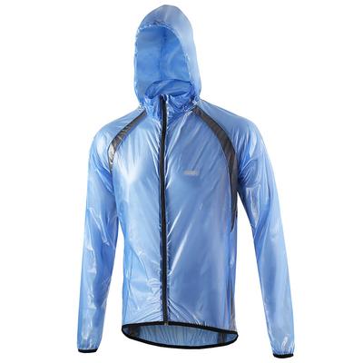 ARSUXEO Men's Cycling Jacket Windbreaker Rain Jacket Running Jacket Lightweight Skin Coat Hooded Packable Raincoat Summer Bike Wear Bike Jacket Sports Clothing Waterproof Windproof Breathable