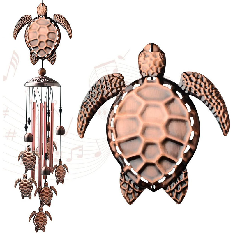 Pure Hand-Made Copper Wind Chimes,Animals Wind Chimes for Outside Clearance Copper Windchimes Outdoors Patio Decor House Warming Gifts Outdoor Wind Chimes Garden Decor for Outside Porch Yard Decoratio