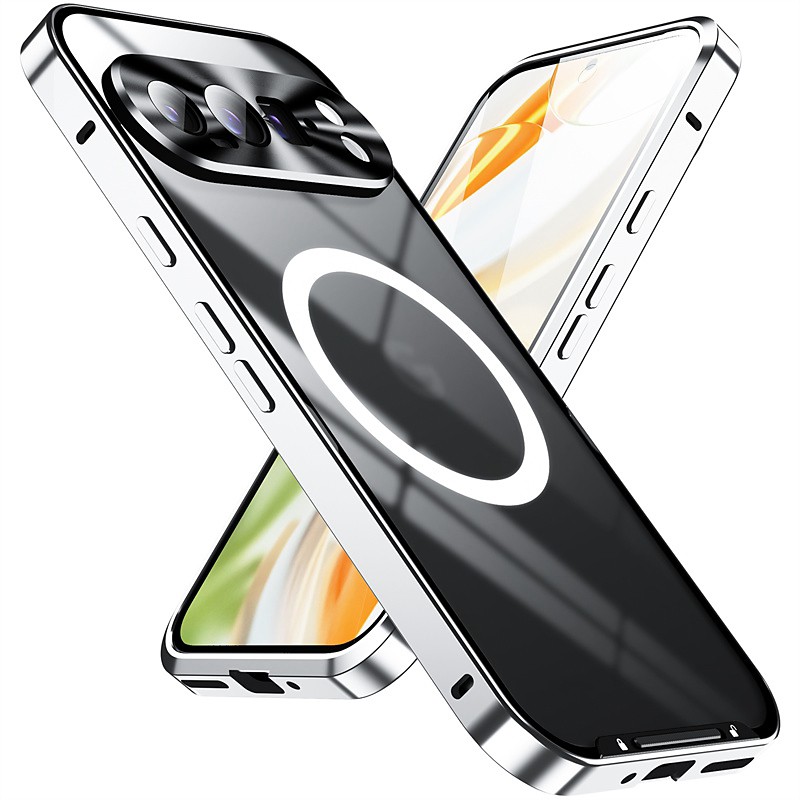 Phone Case For Google Pixel 9 Pro Pixel 9 Pro XL Pixel 8 Pro Pixel 8 Pixel 9 Pixel 7 Pixel 7 Pro Magnetic Adsorption With Magsafe Transparent Camera Lens Protector Support Wireless Charging Acrylic