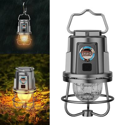 Rechargeable Camping Lantern Rechargeable Portable Tent Light IPX4 Waterproof Outdoor Lighting Accessory for Hiking Fishing Outdoor CampingTent Decoration 1PC