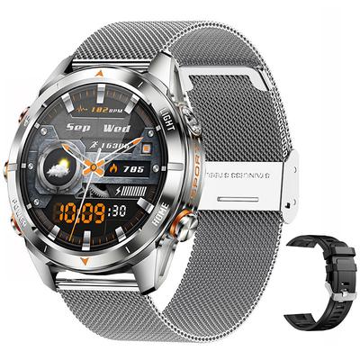 KT80 Smart Watch 1.46 AMOLED Fitness Tracker with Flashlight, Bluetooth Calls, Sleep Monitor, Waterproof IP68, 100 Sports Modes, Long Standby, Compatible with Android iOS
