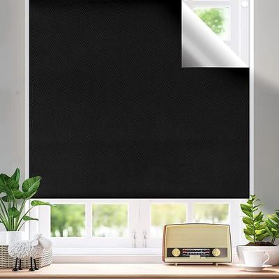 100% Blackout Shades Blind Curtains Window Cover,DIY Cut to Any Size or Shape,Hook Loop Tabs,Portable Bags for Travel,Light UV Blocking for House,Baby Nursery,Apartment