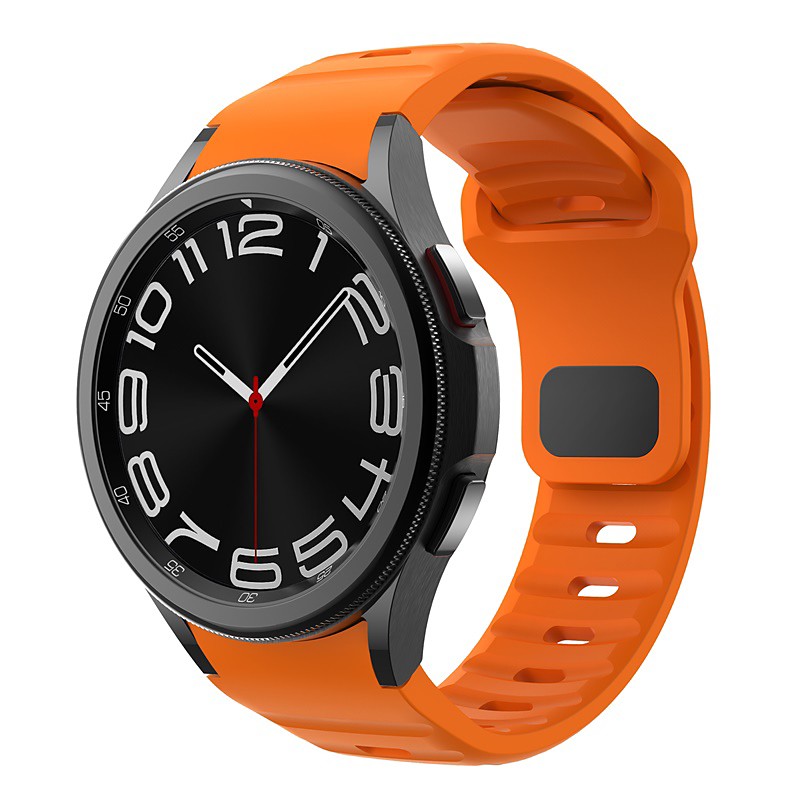 Watch Band for Samsung Galaxy Watch 7/6/5/4 40/44mm, Galaxy Watch 5 Pro 45mm, Galaxy Watch 4/6 Classic 42/46/43/47mm, Watch 3, Active 2, Gear S2 Silicone Replacement Strap Waterproof Adjustable