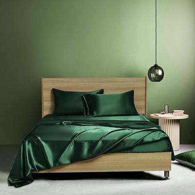 Satin Imitation Silk Bedding Four-piece Set Bed Sheet Bed Cover Pillowcase Combination Sheet Set