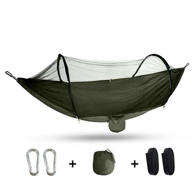 Camping Hammock, Portable Double Hammock with Net, 2 Person Hammock Tent with 2 Straps, Best for Outdoor Hiking Survival Travel