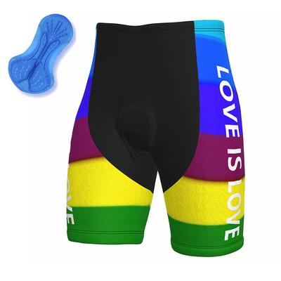 Men's Rainbow Cycling Road Shorts Bike Shorts Cycling Padded Shorts Bike Padded Shorts / Chamois Mountain Bike MTB Road Bike Cycling Sports 3D Pad Cycling Quick Dry Moisture Wicking Yellow Red Spandex