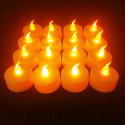 LED Candles Tea Lights Flameless Candles Christmas/Halloween Decoration LED Candles Pack Lasts 2X Longer Realistic Tea Lights Tealights Battery Operated Candles Unscented Batteries Included 12/24/50