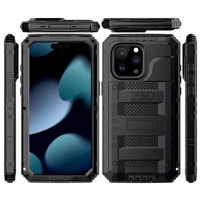 Phone Case For iPhone 16 15 14 Pro Max Plus 16e 13 12 Pro Max Mini Waterproof Case Detachable with Lanyard Shockproof PET Aluminum Alloy Silicone