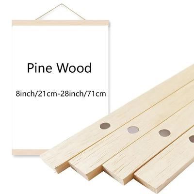1pc Magnetic Wood Hanger Frame DIY, Teak Walnut Pine For Poster Photos Scrolls Picture Frames Canvas Prints Paintings, Artwork Magnet Frames Wall Art Home Decor