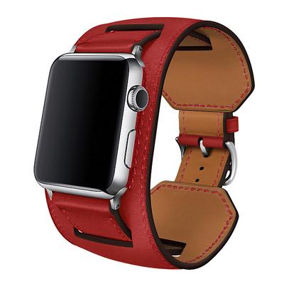 Genuine Leather Smart Watch Band Compatible with Apple iWatch 49mm 45mm 44mm 42mm 41mm 40mm 38mm Sreies Ultra SE 8 7 6 5 4 3 2 1 for Smartwatch Strap Wristband Women Luxury Bracelet