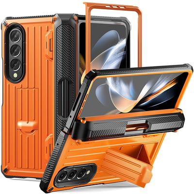 Phone Case For Samsung Galaxy Z Fold 5 Z Fold 4 Z Fold 3 with Stand Holder with Screen Protector Shockproof PC