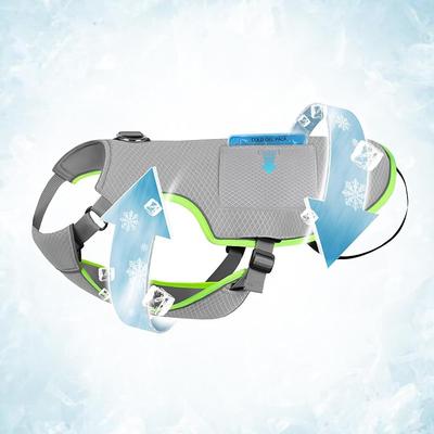 Dog Cooling Vest Dog Harness Cooler Jacket with Portable Water Bottle for Walking Dog Outdoor Camping and Hunting Training
