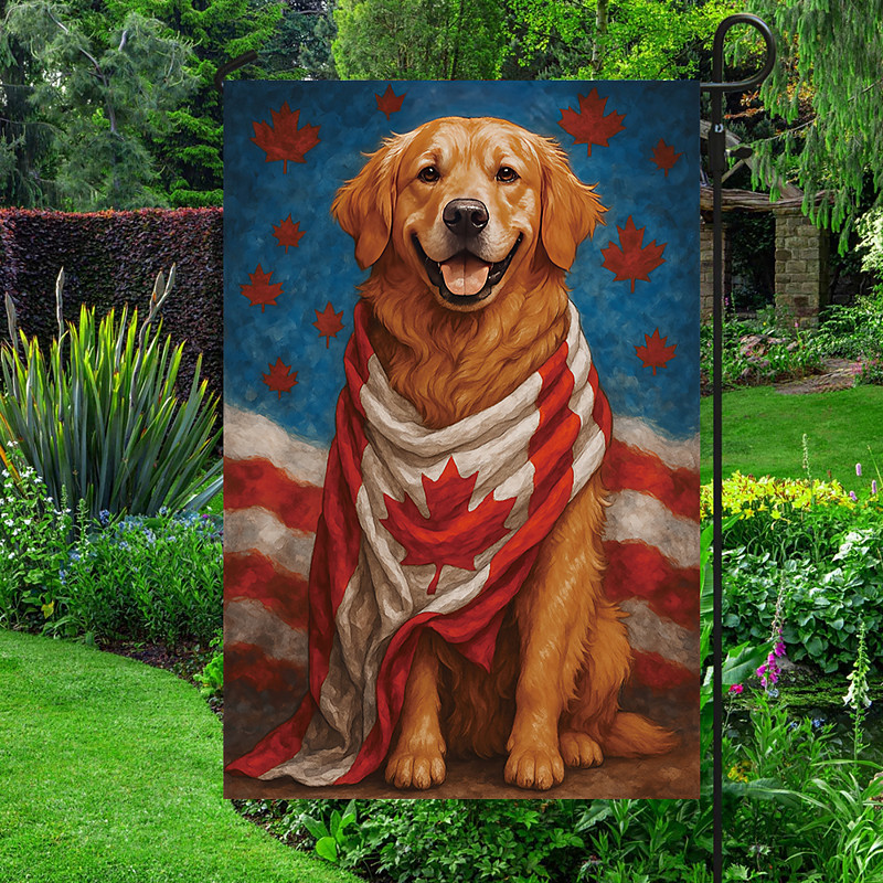 Canada Day Outdoor Patriotic Garden Flag O Canada House Yard Garden Decorations Holiday Banner Sign Elbows Up Canada