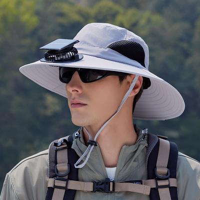 1 Pc Wide Brim Solar Fan Hat for Summer Tourism Mountaineering, Fishing, Camping Sunscreen Hat, Cool and Breathable Fisherman's Hat