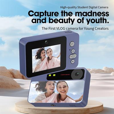 Digital Camera High-Definition Digicam Point and Shoot Camera Compact Camera Travel Camera Retro Camera 1080P 4X Zoom
