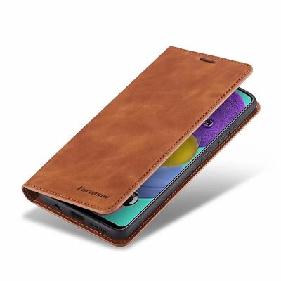 Phone Case For Samsung Galaxy S25 S24 S23 S22 S21 FE S21 Ultra Plus S20 Full Body Case Leather Wallet Case with Stand Holder Flip Wallet Solid Colored Genuine Leather TPU