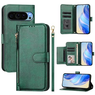 Phone Case For Google Pixel 9 Pro Pixel 9 Pro XL Pixel 8 Pro Pixel 8 Pixel 9 Pixel 7 Pixel 7 Pro Pixel 6 Pixel 6 Pro Wallet Case with Stand Holder Zipper Full Body Protective Retro TPU PU Leather
