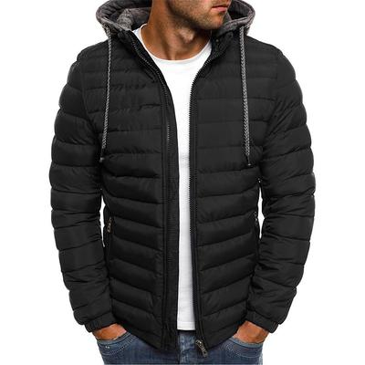 Men's Quilted Jacket Puffer Jacket Puffer Winter Jacket Winter Puffer Coat Winter Outdoor Insulated Packable Lightweight Outerwear Windbreaker Jacket Lightweight Puffer Jacket Full Zip Traveling Dark