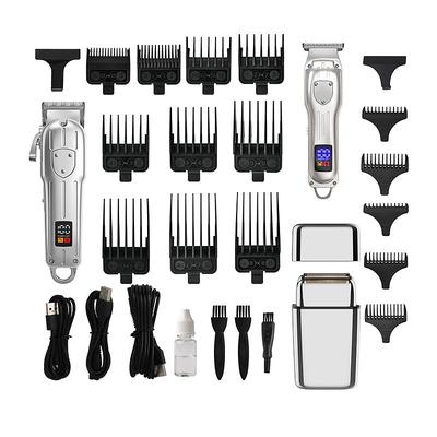 Hair Clippers Professional Cordless for Men, Electric Foil Shavers Razor Beard Hair Trimmer Kit, Rechargeable Hair Cut Machines Fade Clippers Set, 3 in1 Beard Trimming Kit for Home, Barber