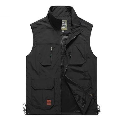Men's Vest Gilet Fishing Vest Hiking Vest Sleeveless Vest Gilet Jacket Fishing Daily Wear Festival Business Basic Summer Multi Pocket Nylon Breathable Soft Comfortable Solid Colored Zipper Turndown