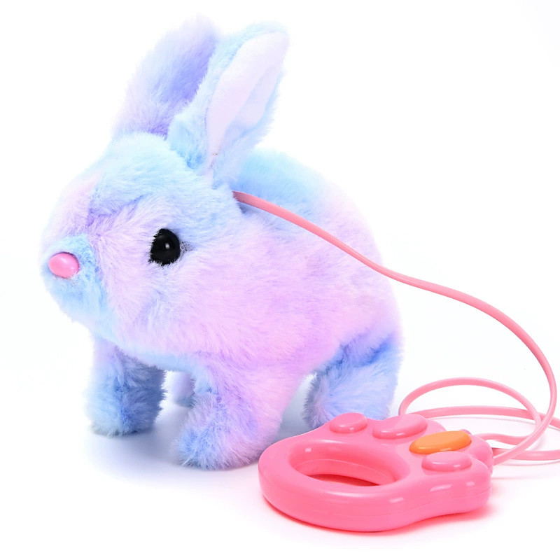 My Realistic Bunny Toy Interactive Electronic Pet Toys Bunnies can WalksEaster Plush Stuffed Bunny Toy Educational Toys for Kids Christmas Gift