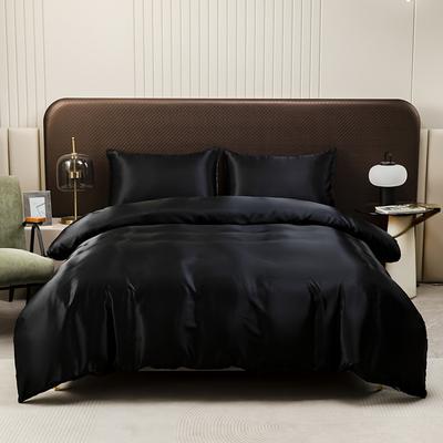 Satin Imitation Silk Ice Silk Bed Sheet Set Three or Four Piece Set