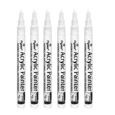 Acrylic Paint Pens 6pcs/Pack Black White Paint Markers Paint Pens For Rock Painting Stone Ceramic Glass Wood Plastic Glass Metal CanvasDrawing Water-Based Acrylic Paint SetsPerfect For Easter Dec