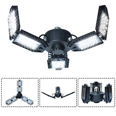 LED Garage Lights Bulb 6/8/10 Panels 200W 20000LM 6500K Led Shop Light with Deformable Panels Basement Barn Light Garage Ceiling Lights