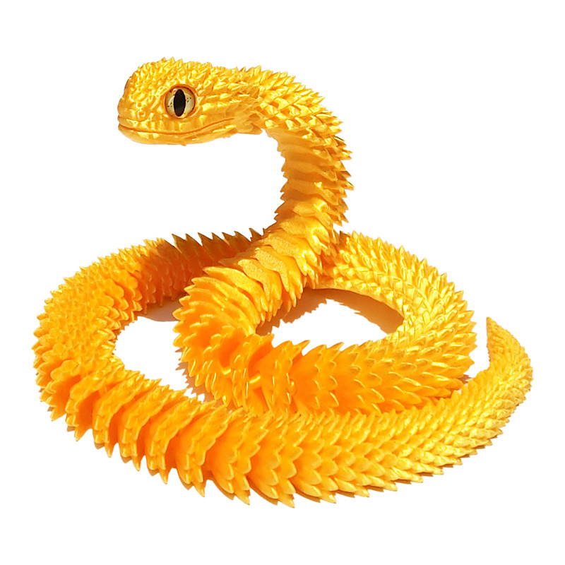 3D Printed Animals Set 3D Printed Snake Toys 3D Printed Articulated Flexible Fidget Toy 3D Printed Animals Exquisite Cute Pet Toy Adults Fidget Toys Christmas Gift