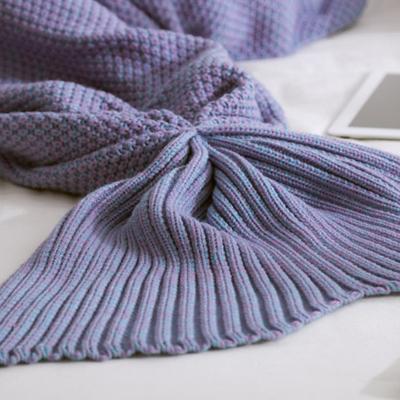 Simple Mermaid Blanket Mermaid Tail Knitted Blanket Throw Blanket For Baby personalized baby blankets