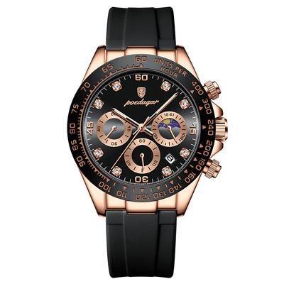 Luxury Men Watch Chronograph Waterproof Luminous Date Man Wristwatch Outdoor Sport Stainless Steel Men's Quartz Watches