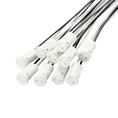 G4 LED Bulb Socket Halogen MR11 Base Ceremic Lamp Holder Socket Miniature Bi-Pin Base Socket Halogen Incandescent Led Socket Ceramic Body Lamp holder 10-PACK