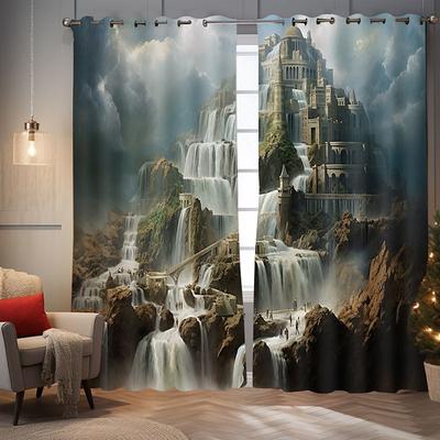 Blackout Curtains, Curtains for Bedroom Living Room Thermal Insulated Curtains, Window Treatments Patterned Drapes Panels