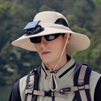 1 Pc Wide Brim Solar Fan Hat for Summer Tourism Mountaineering, Fishing, Camping Sunscreen Hat, Cool and Breathable Fisherman's Hat