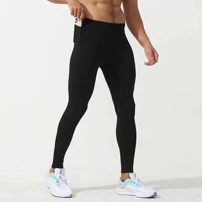 Men's Running Tights Leggings Compression Tights Leggings Elastic Waistband Base Layer Outdoor Sports Outdoor Athletic Fall Quick Dry Soft Compression Sweat wicking Power Flex Marathon Running
