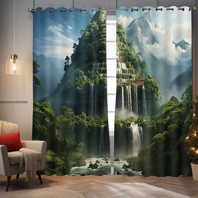 Blackout Curtains, Curtains for Bedroom Living Room Thermal Insulated Curtains, Window Treatments Patterned Drapes Panels