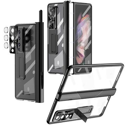 Phone Case For Samsung Galaxy Z Fold 7 Z Fold 5 Z Fold 4 Z Fold 3 Full Body Case with Screen Protector Full Body Protective Camera Lens Protector Transparent Tempered Glass PC Metal